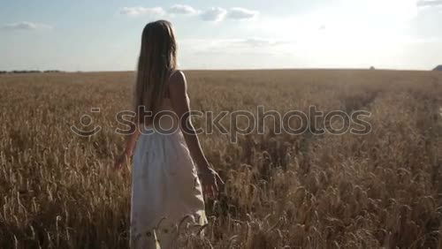 Similar – Woman in middle of wheat field