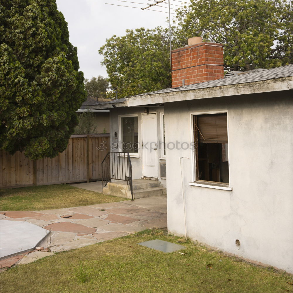 Image, Stock Photo Backyard with playground equipment