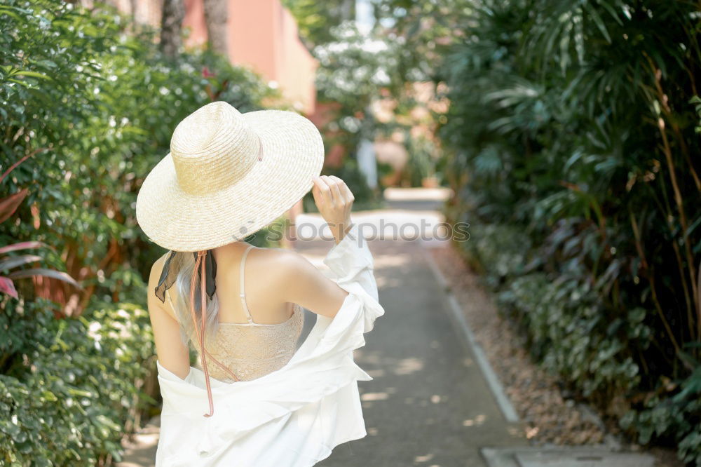 Similar – Image, Stock Photo Young girl with a suitcase on the road