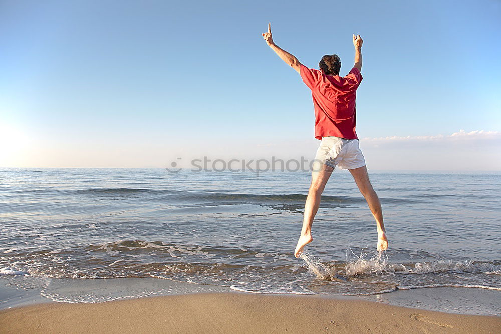 Similar – One happy little girl playing on the beach at the day time.