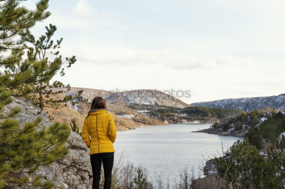 Similar – Image, Stock Photo Women sitting at lake