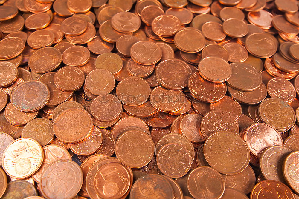 Similar – Image, Stock Photo 1 and 2 cent coins Money