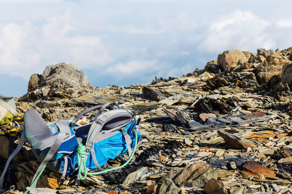 Similar – Boy hiking in the mountains