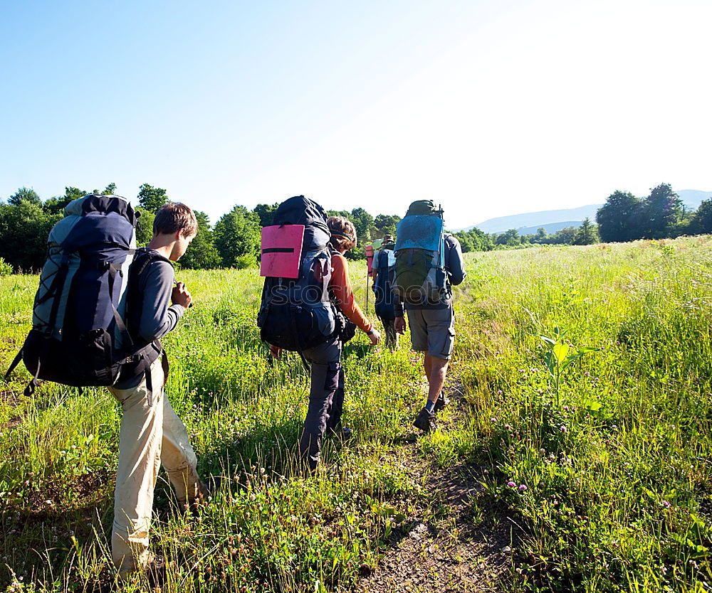 Similar – Image, Stock Photo Women and men hiking