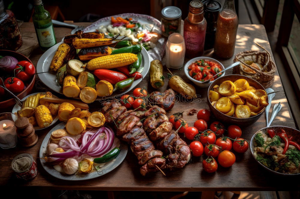 Similar – Image, Stock Photo Tomato salad rustic Food