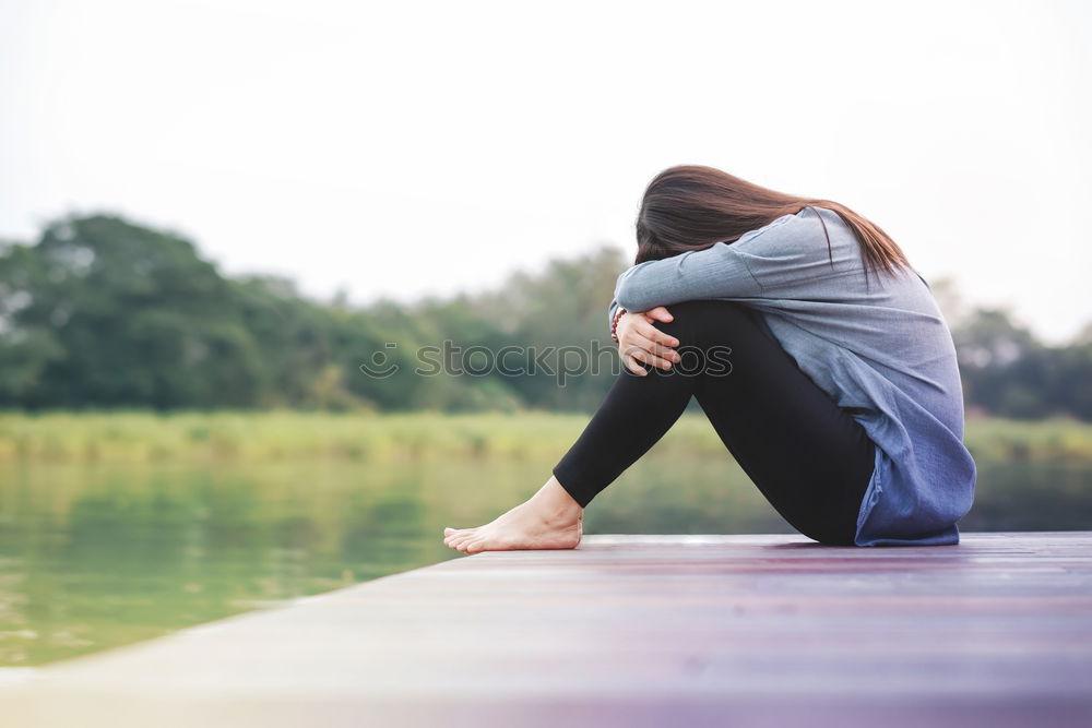 Similar – scared and alone, young Asian child, selective focus