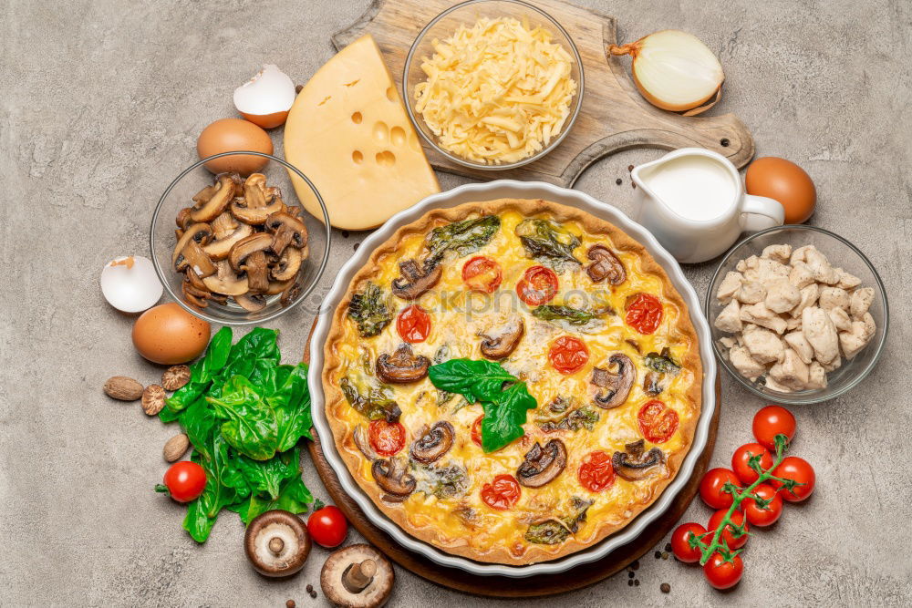 Similar – Image, Stock Photo quiche Food Vegetable