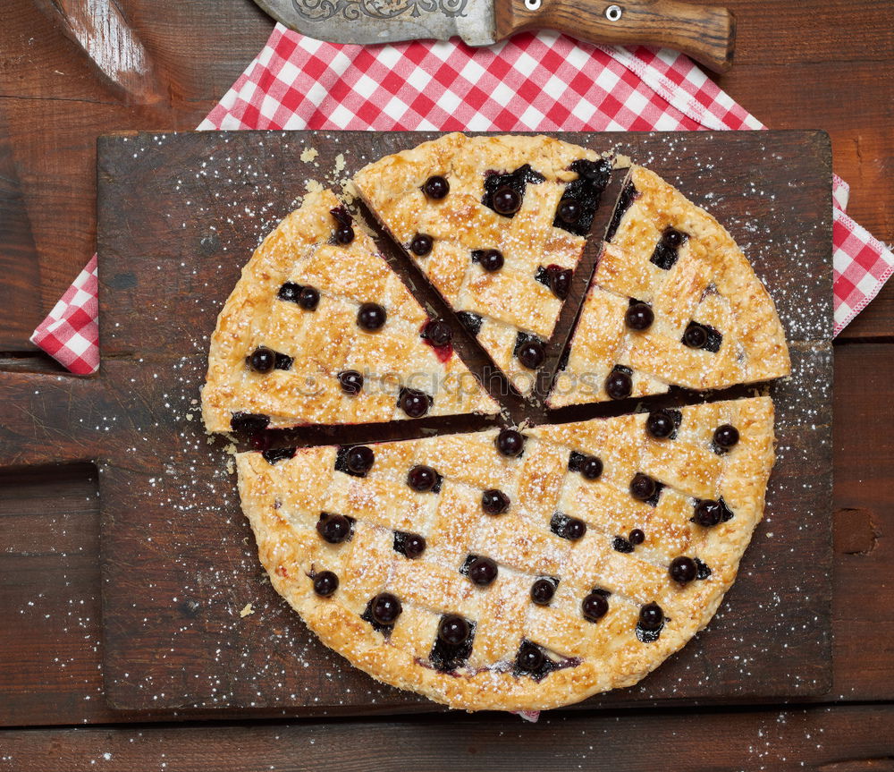 Similar – Image, Stock Photo baked round black currant cake