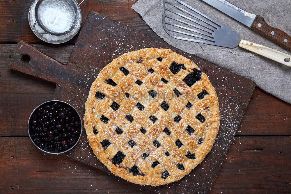 Similar – Image, Stock Photo baked round black currant cake