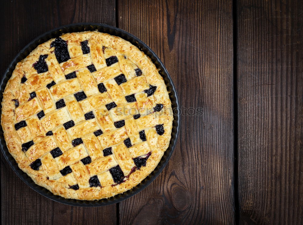 Similar – Image, Stock Photo baked round black currant cake