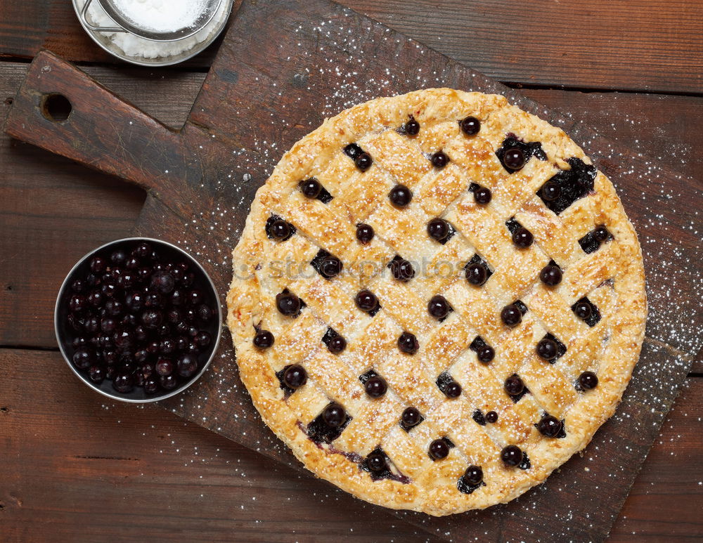 Similar – Image, Stock Photo baked round black currant cake