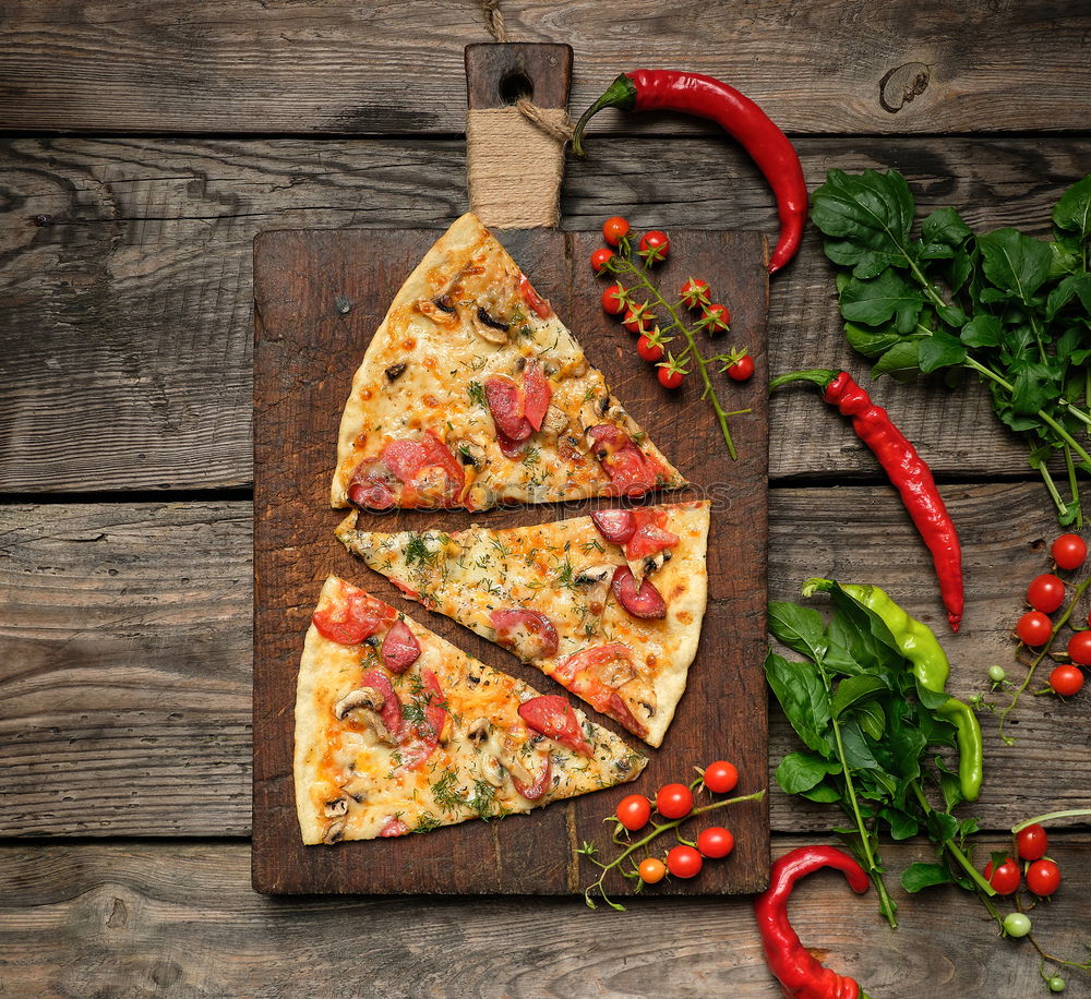 Similar – Image, Stock Photo Arrangement of ingredients and pizza