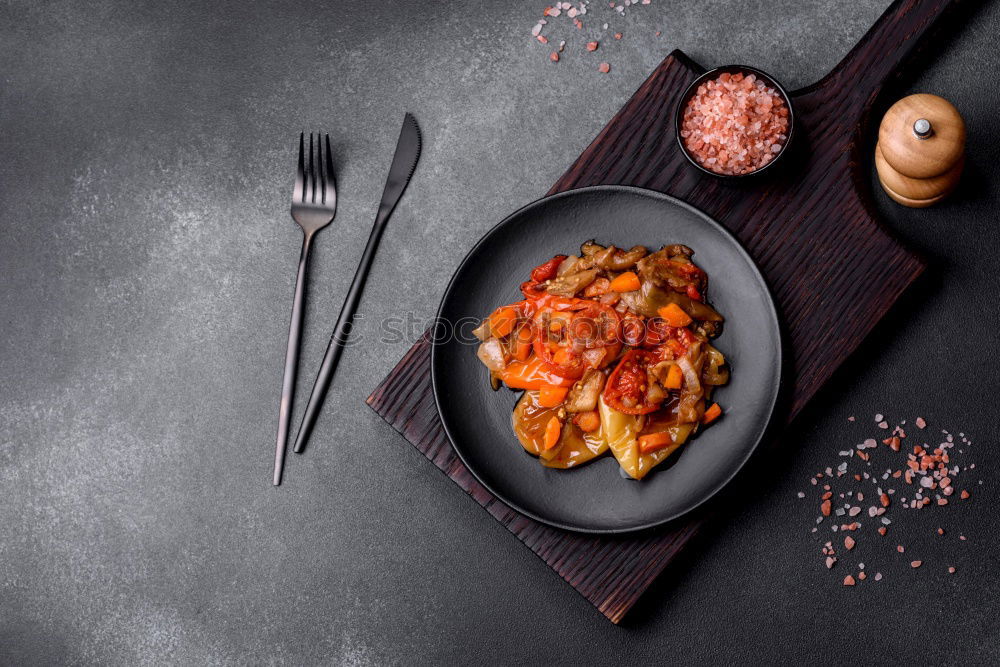 Similar – Image, Stock Photo Cooked vegetables of stew on a bowl