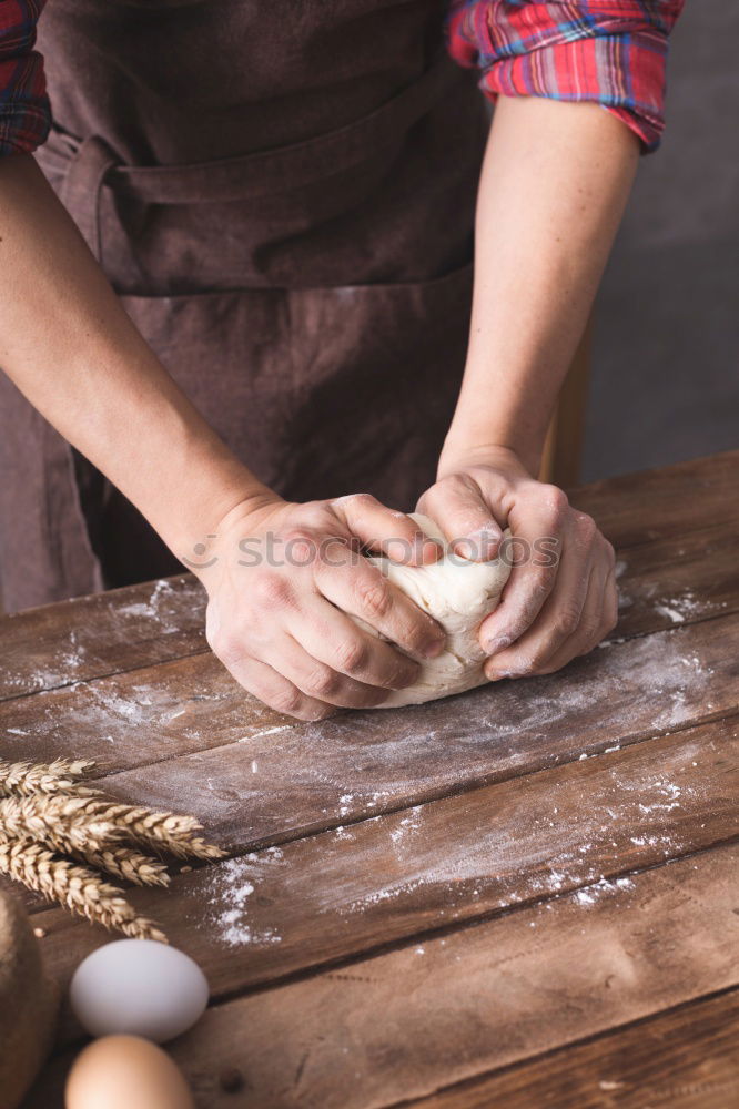 Similar – Image, Stock Photo Woman making sweet pastry