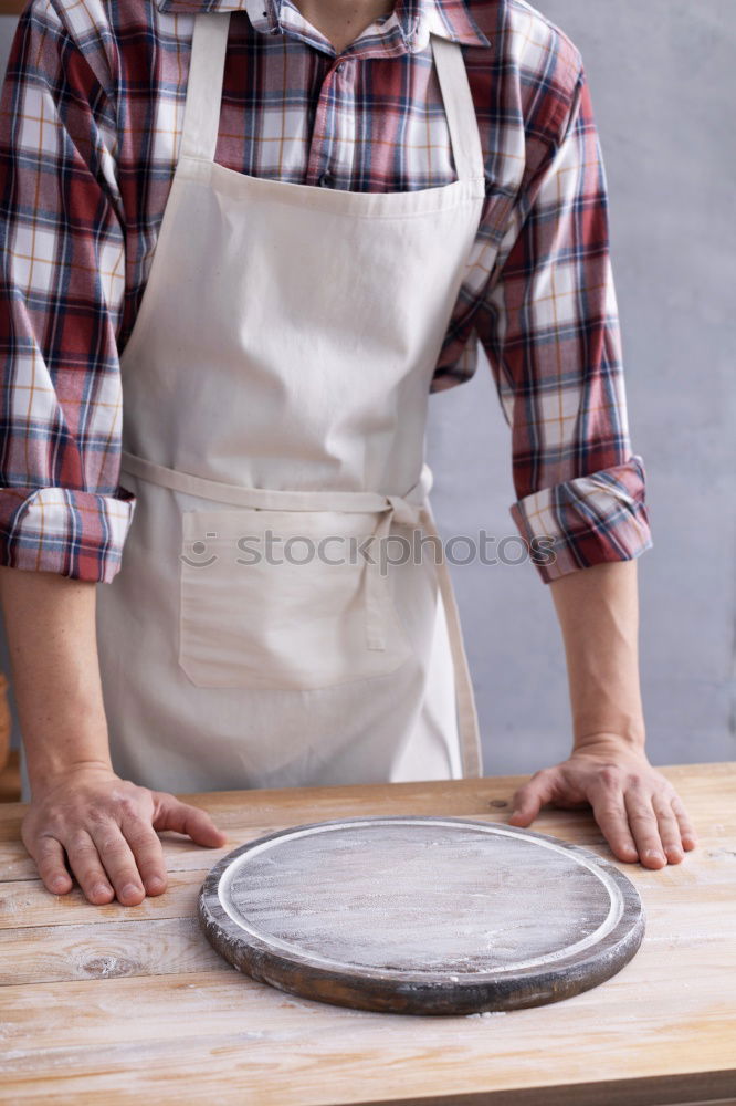 Similar – Image, Stock Photo Woman kneading bread dough