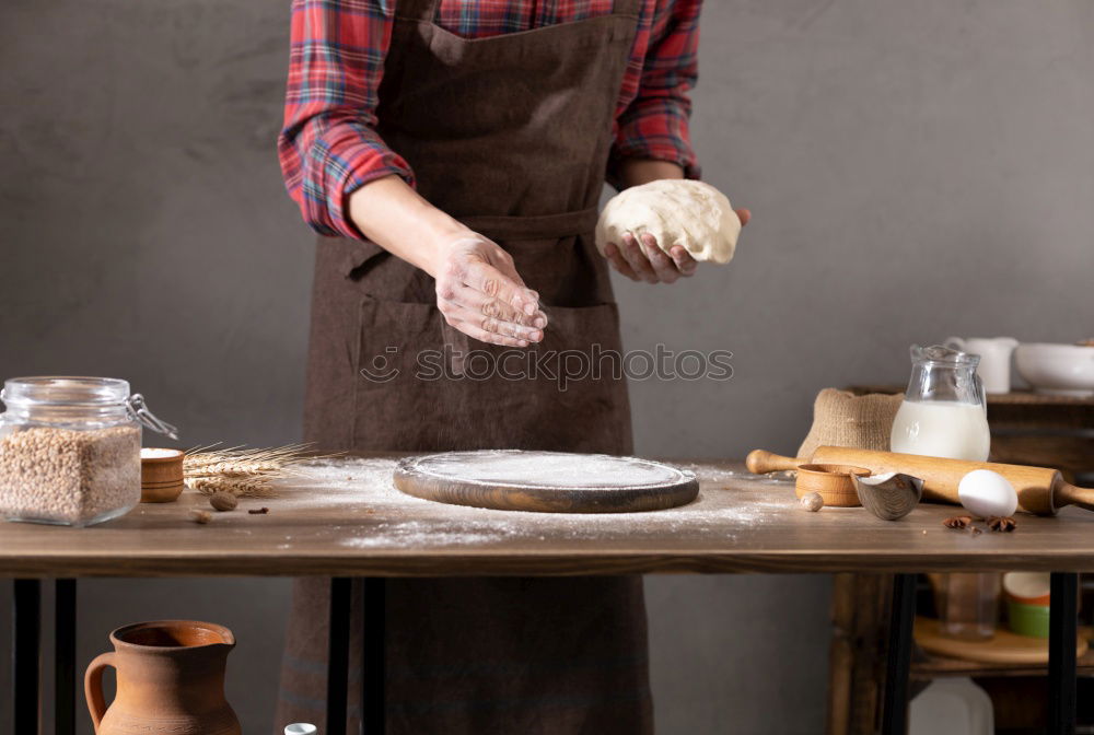 Similar – Image, Stock Photo roll out the dough Food