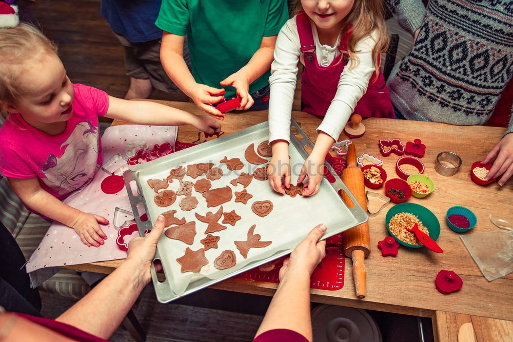 Image, Stock Photo Baking Christmas cookies at home