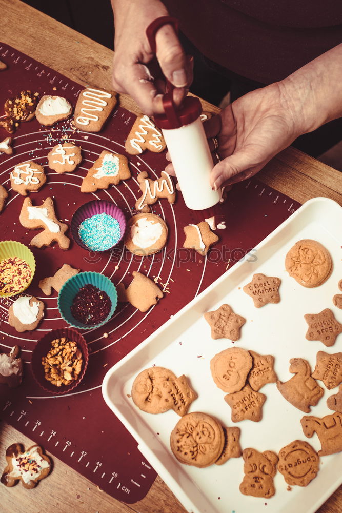 Similar – Image, Stock Photo Baking Christmas cookies at home