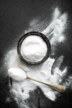 Similar – Image, Stock Photo white wheat flour in male hands, black background