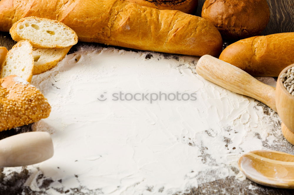 Similar – Image, Stock Photo white wheat flour Bread