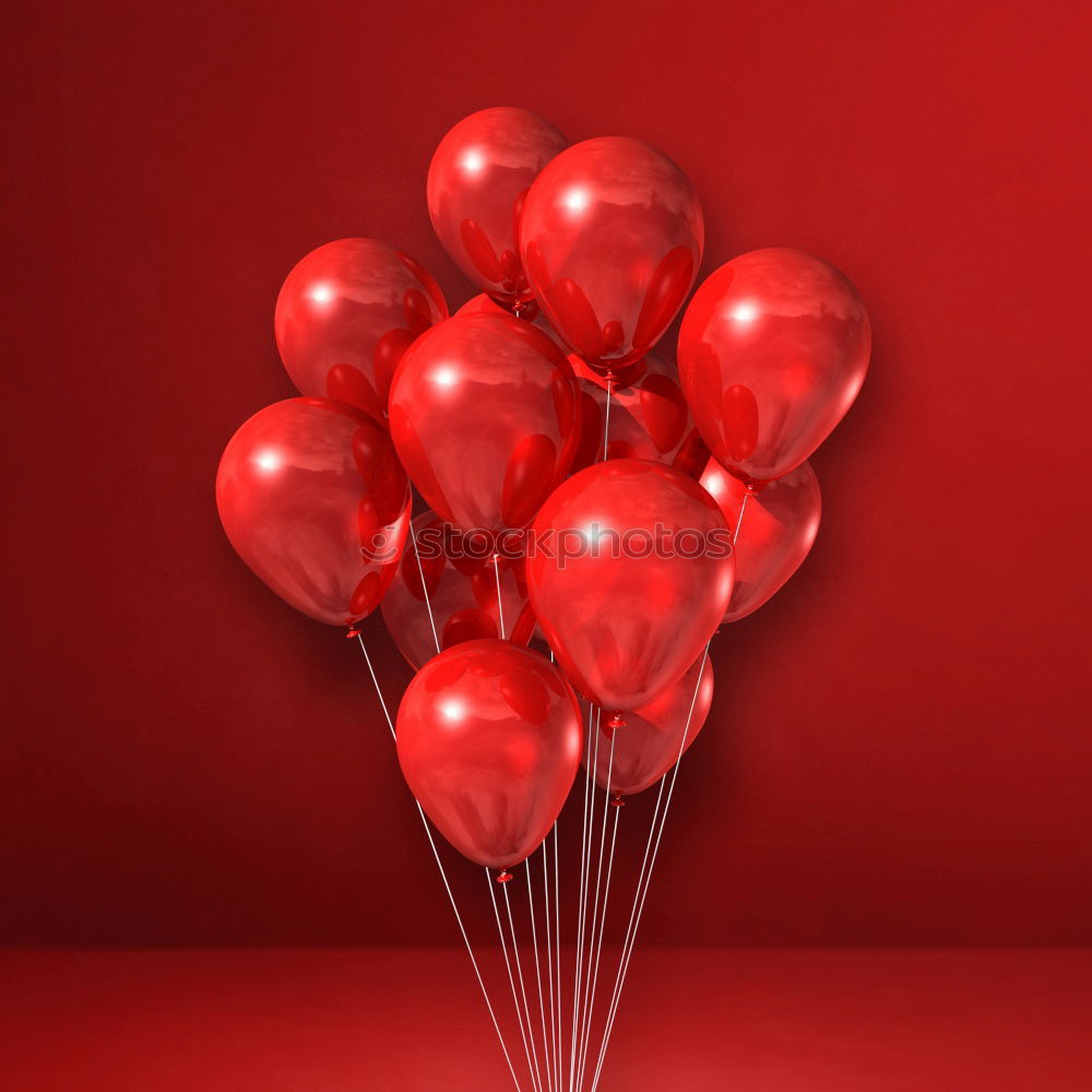 Similar – Herzförmige Luftballons in rot mit Helium gefüllt