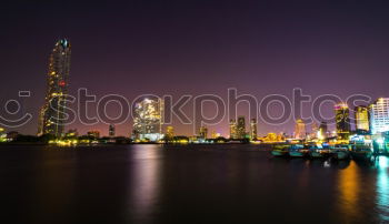 Similar – Image, Stock Photo Hamburg, night, lights, long exposure