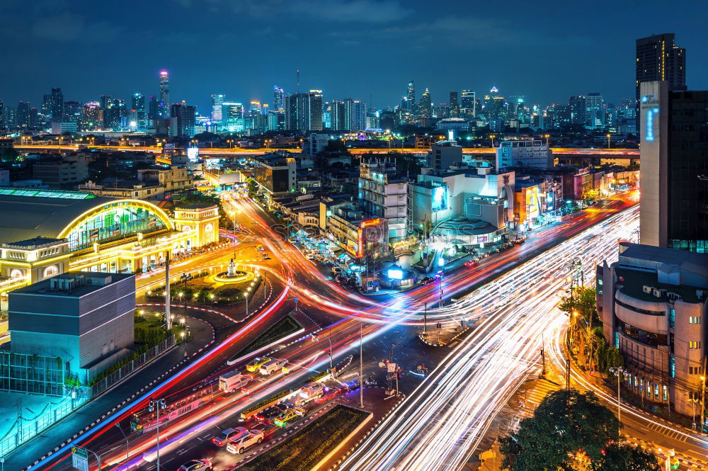 Similar – Image, Stock Photo Street in the evening