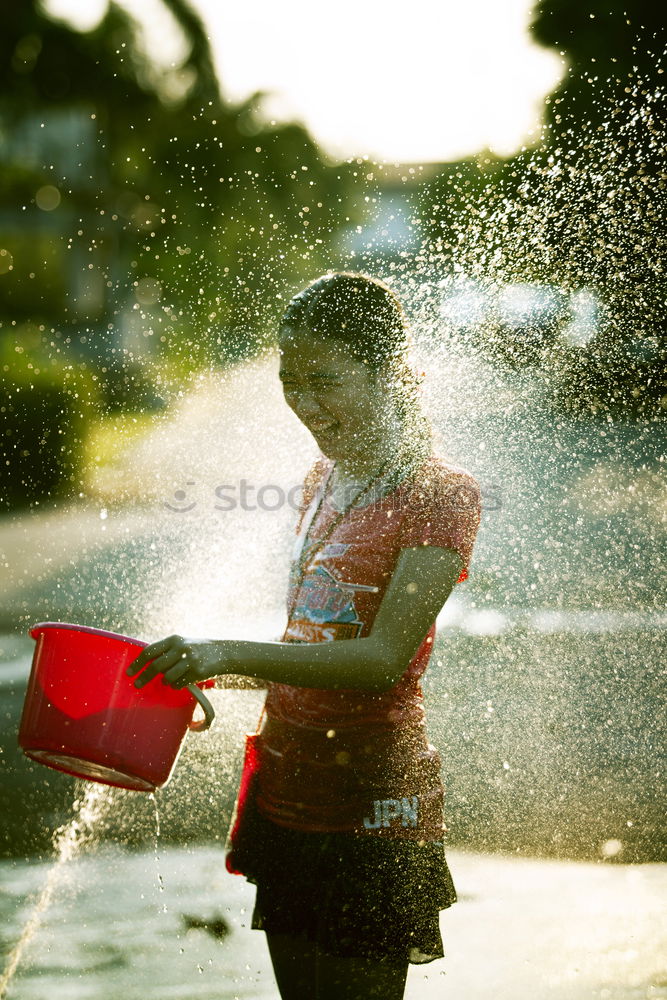 Similar – Image, Stock Photo pond time Joy Trip Child