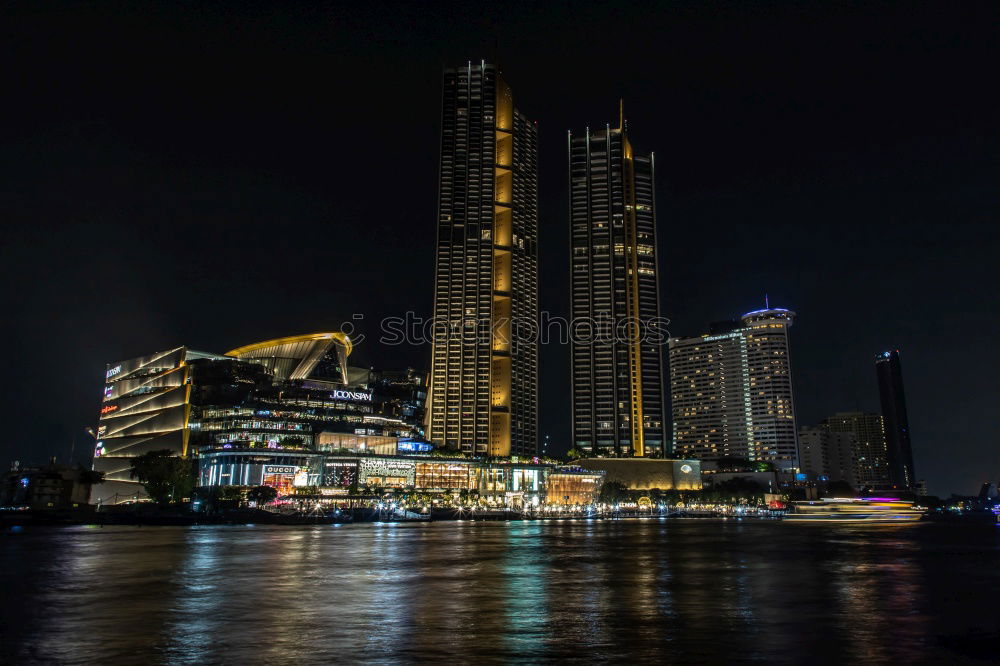 Similar – Skyline at night II Town