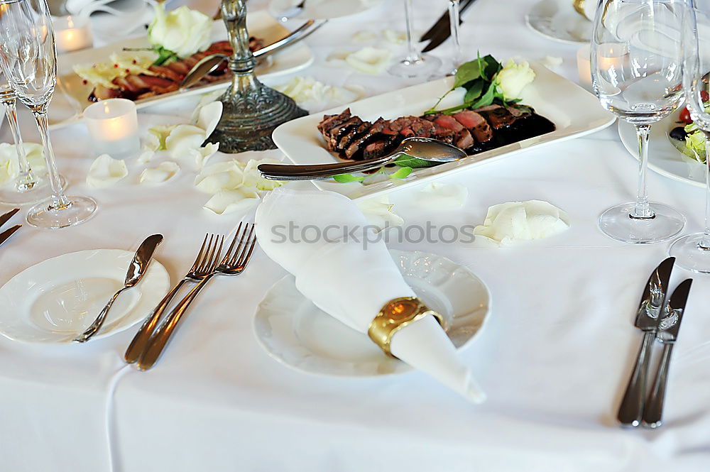 Similar – Gedeckter Tisch in einem schicken Restaurant