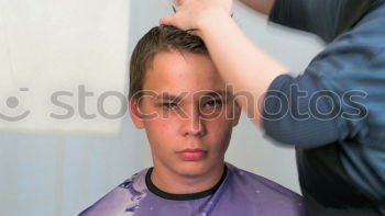 Similar – Image, Stock Photo portrait of a teenage boy in front of a yellow door