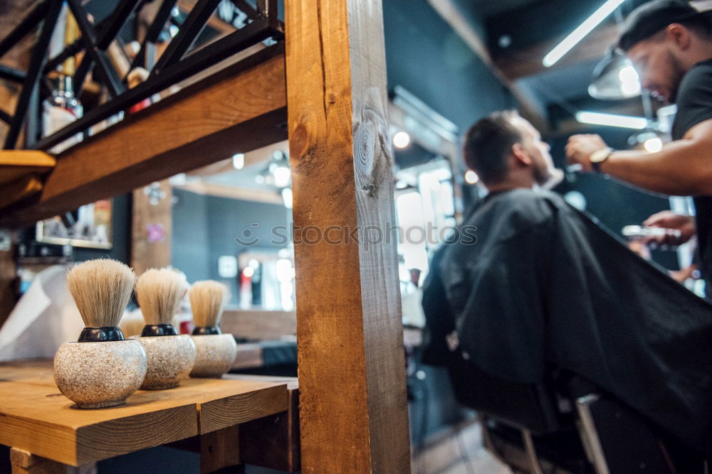 Image, Stock Photo Barber using grooming machine
