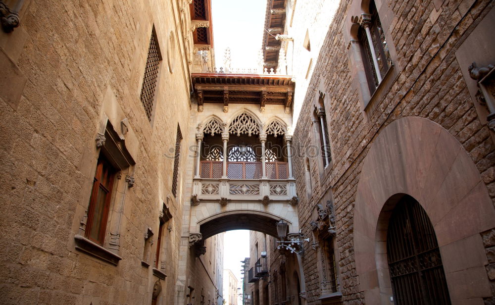 Similar – Image, Stock Photo Narrow lane Cloudless sky