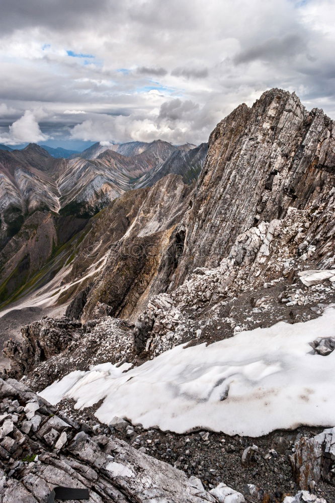 Similar – View from the Dachstein onto the mountain ridge to Dirndl (upright)