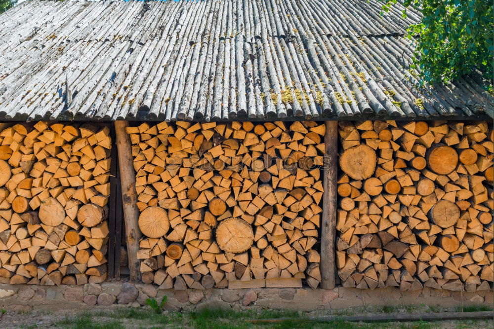 Similar – Image, Stock Photo Wood in front of the hut (II)