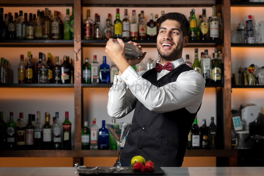 Similar – Barman is making cocktail at night club.