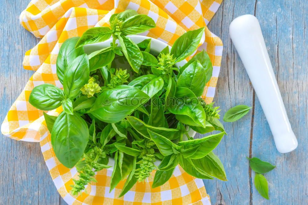 Similar – Image, Stock Photo Preparing fresh spinach for cooking