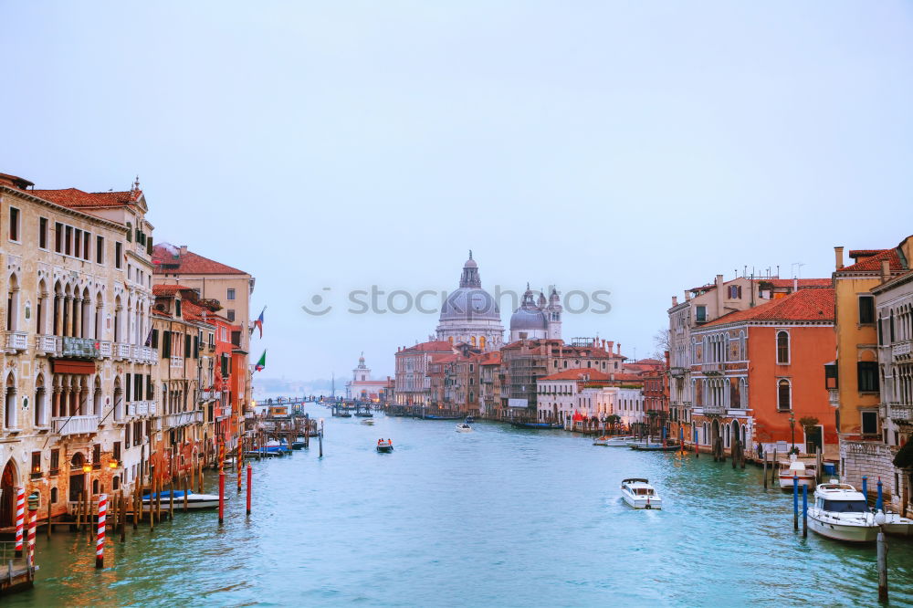 Similar – Urban landscape of Venice, water canals with boats.