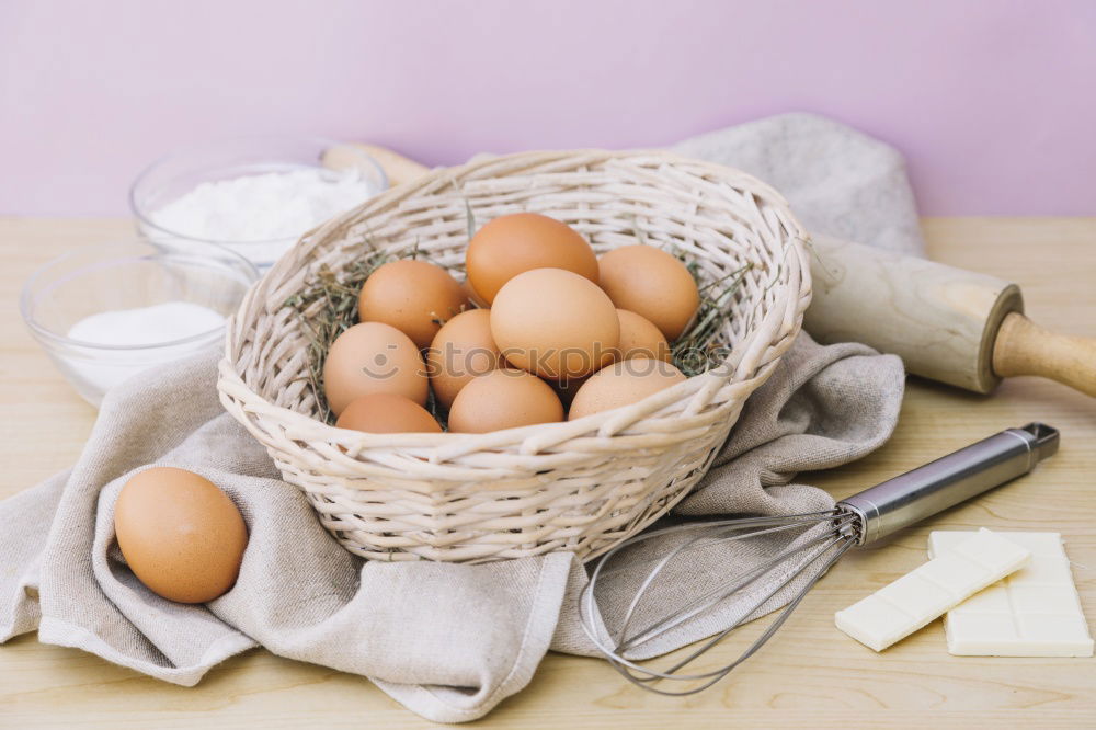 Similar – Image, Stock Photo Boiled eggs breakfast table