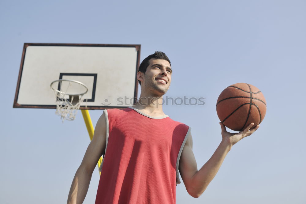 Similar – Image, Stock Photo Young redhead woman in a basketball court