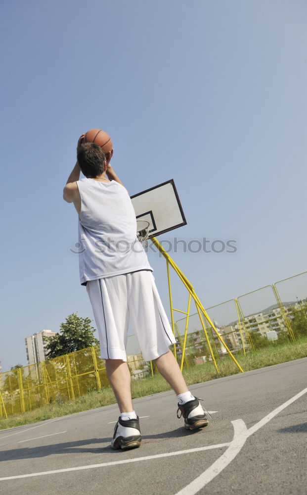 Similar – Image, Stock Photo Basket ball and player on background