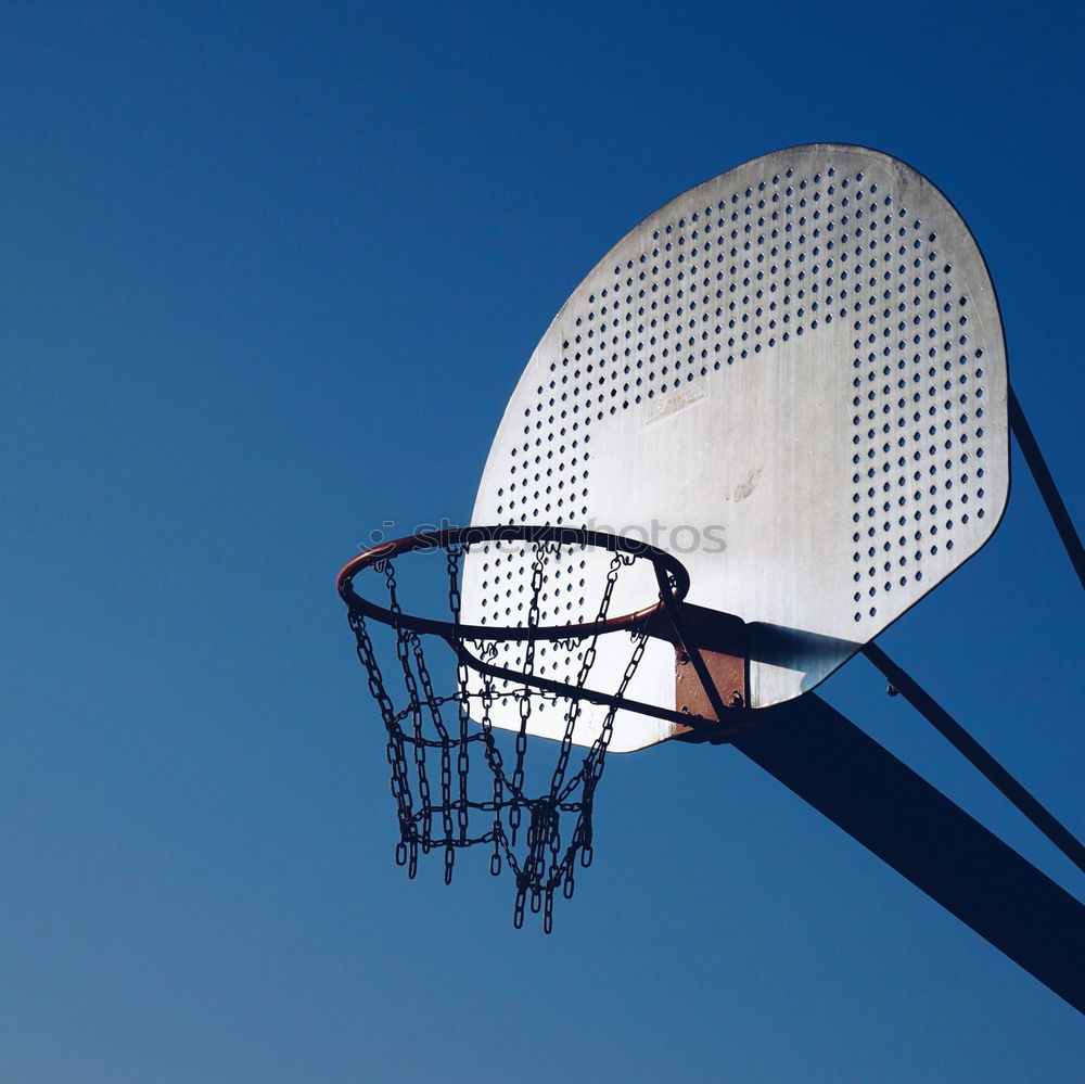 Similar – Image, Stock Photo street basketball hoop and blue sky background