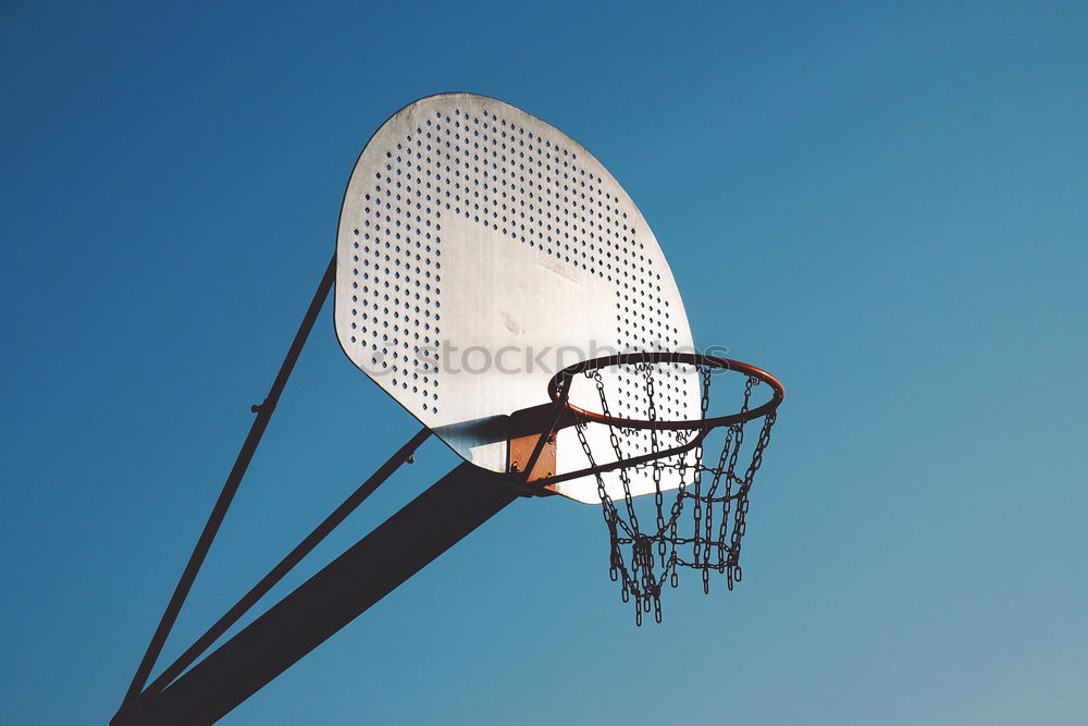 Similar – Image, Stock Photo street basketball hoop and blue sky background