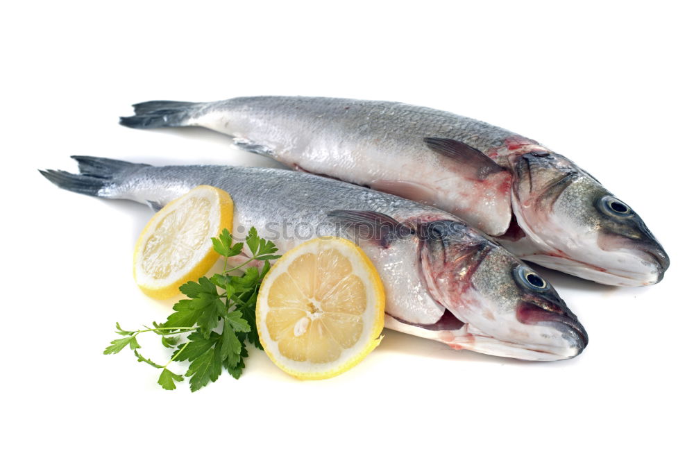 Similar – Prepare fresh fish with lemon and oil