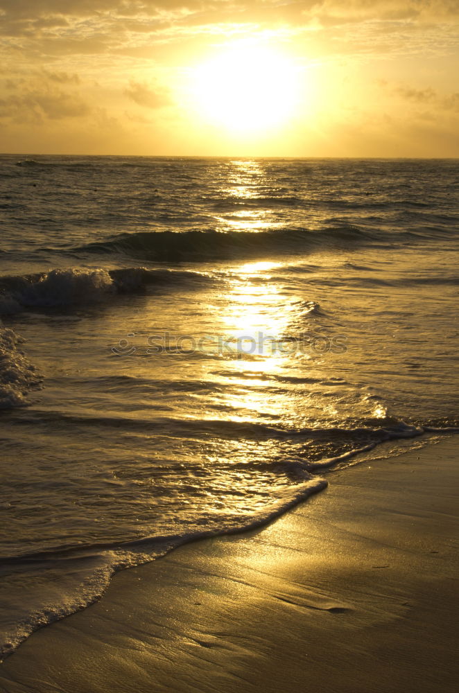 Similar – Image, Stock Photo setting sun on the sea in Lorient in France