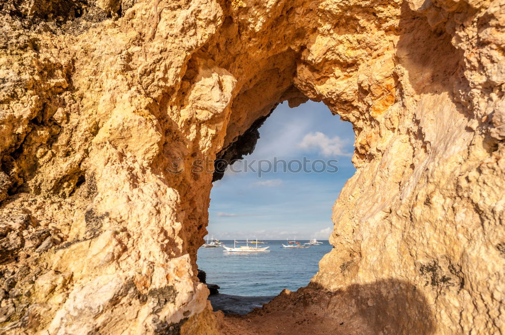 Similar – Ocean Landscape With Rocks And Cliffs At Lagos Bay Coast In Algarve, Portugal