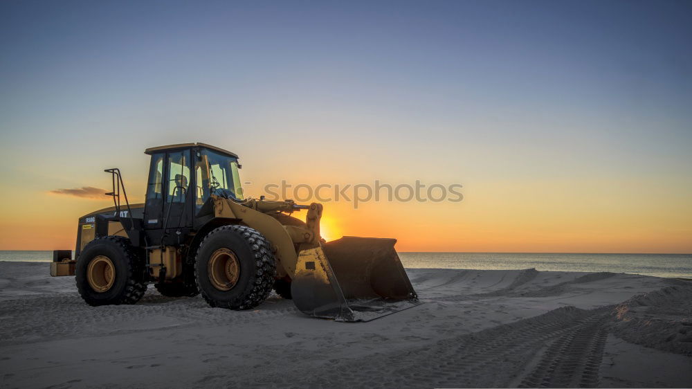 Similar – Foto Bild Baumaschinen am Abend