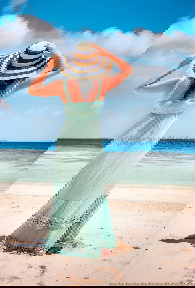 Similar – Image, Stock Photo Little girl standing on the beach