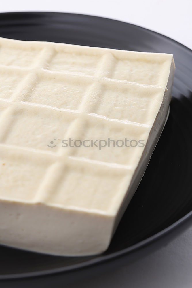 Vanilla ice cream with lavender syrup