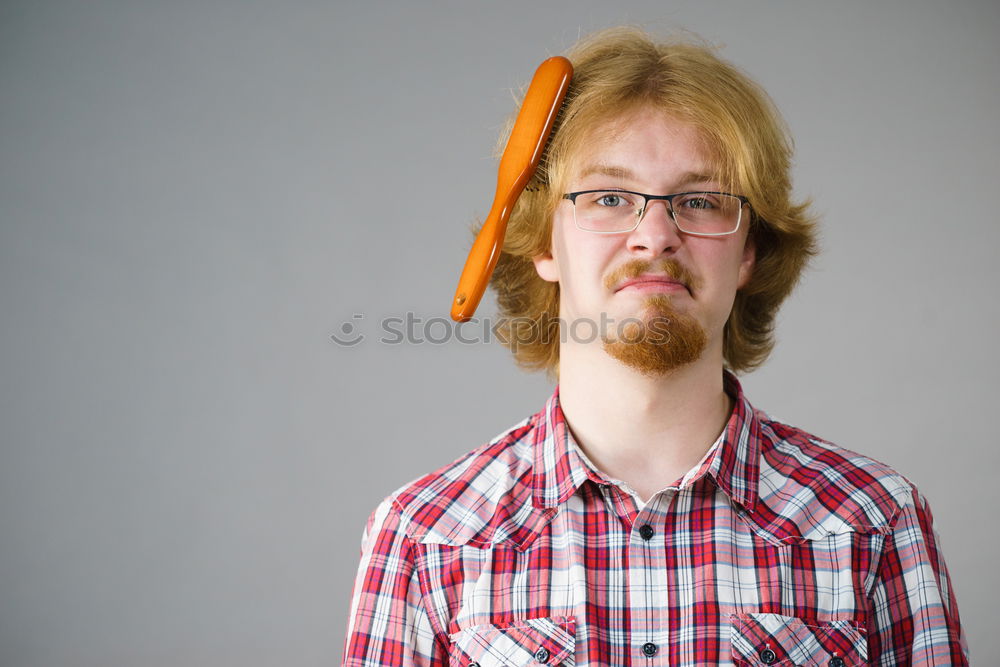 Similar – Image, Stock Photo Red haired man Style